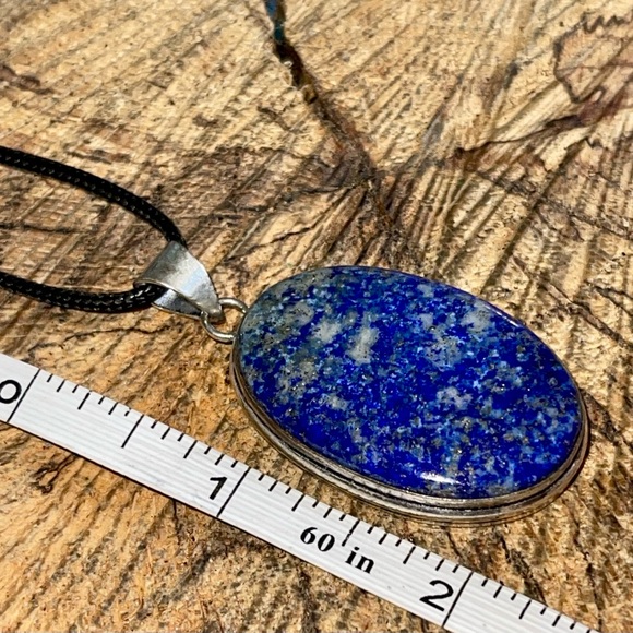 Pretty Dark Blue Lapis Lazuli Pendant 2” - Picture 12 of 13
